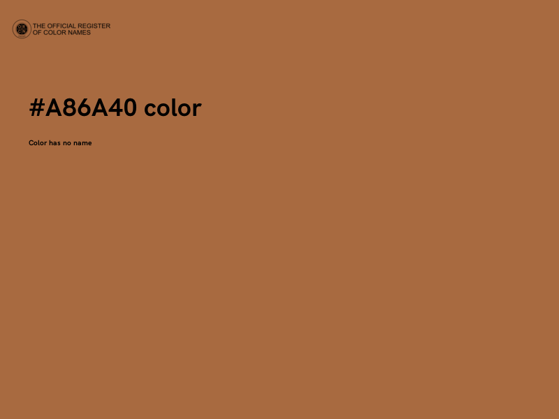 #A86A40 color image