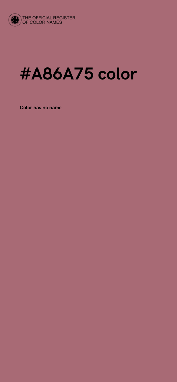 #A86A75 color image