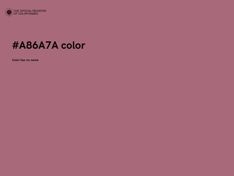 #A86A7A color image