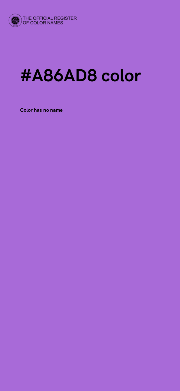 #A86AD8 color image