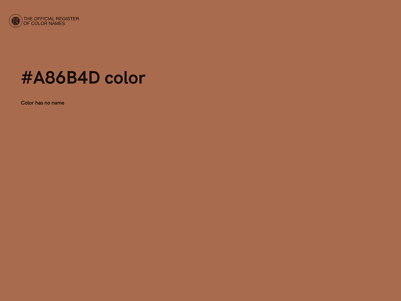 #A86B4D color image