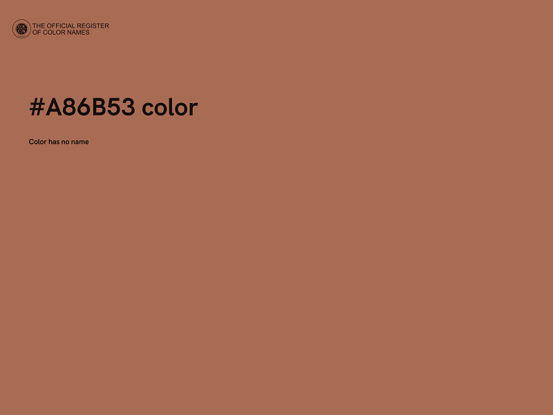 #A86B53 color image