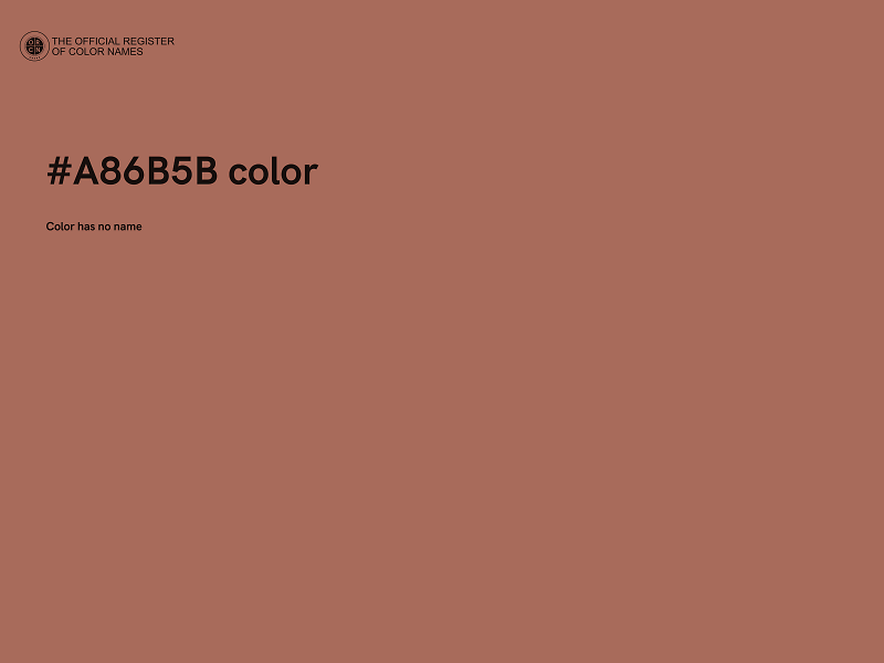 #A86B5B color image