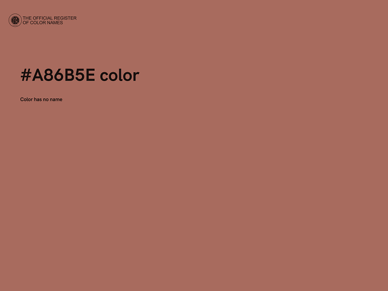 #A86B5E color image