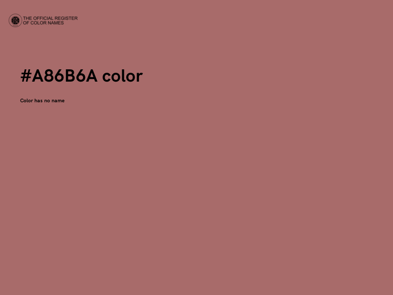 #A86B6A color image