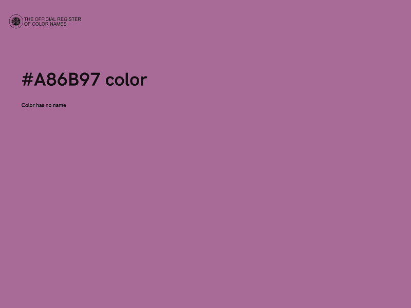 #A86B97 color image