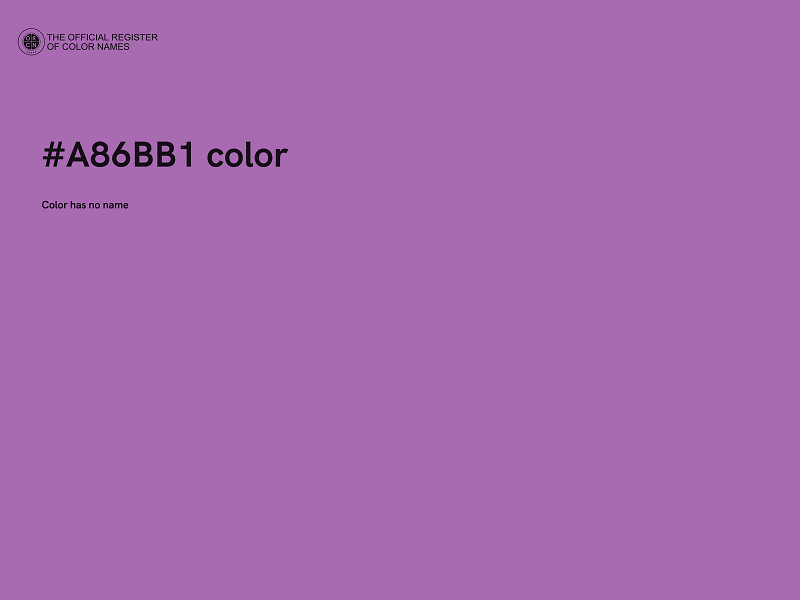 #A86BB1 color image