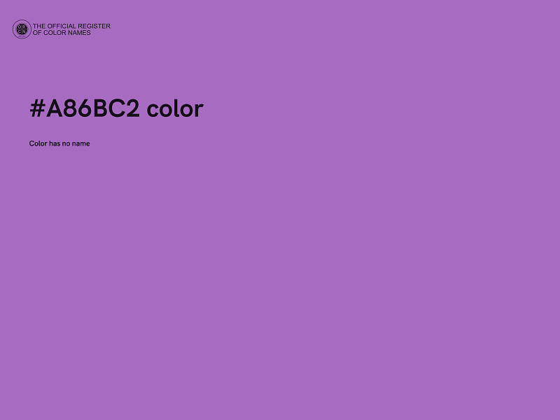 #A86BC2 color image