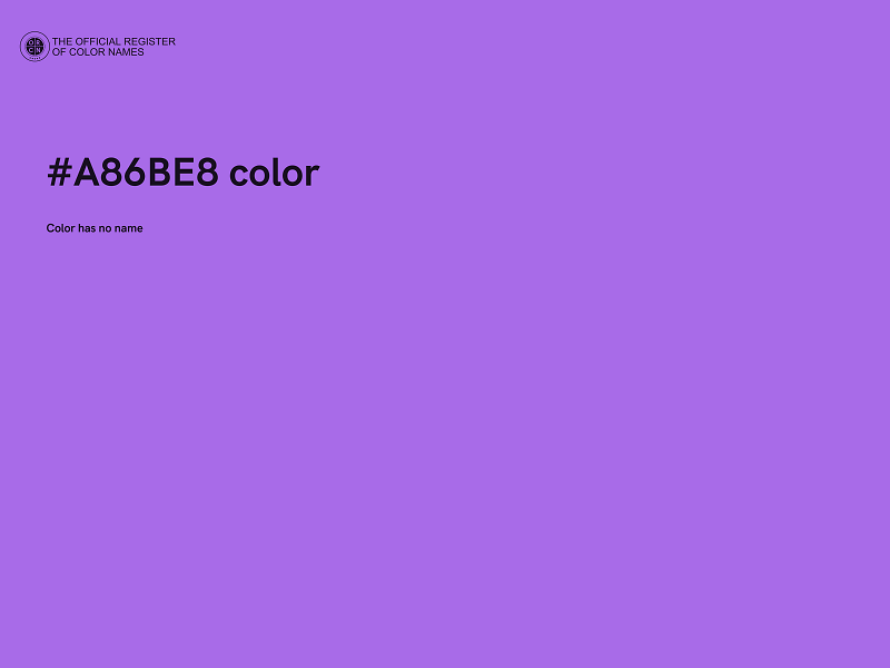 #A86BE8 color image