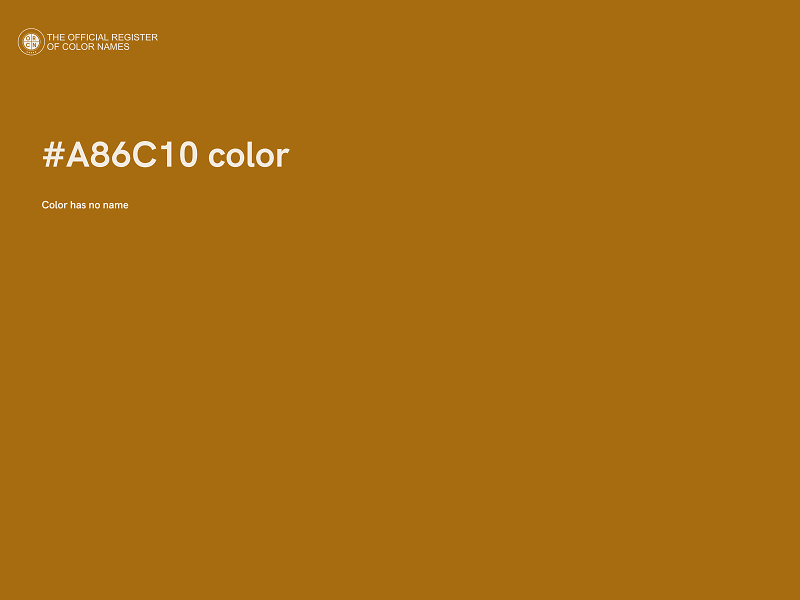#A86C10 color image