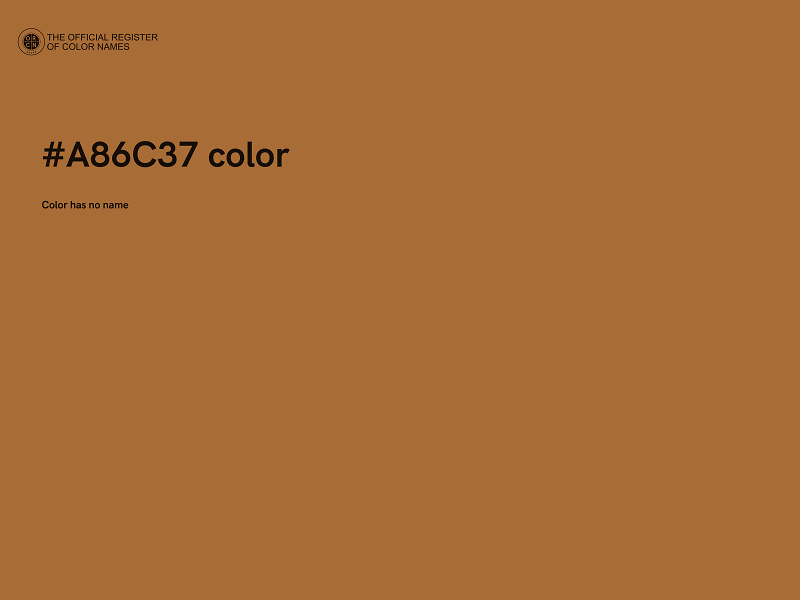 #A86C37 color image