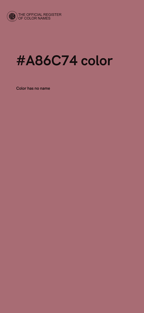 #A86C74 color image