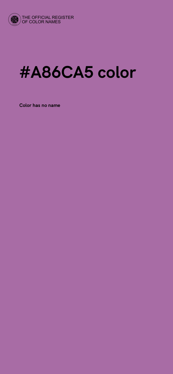 #A86CA5 color image