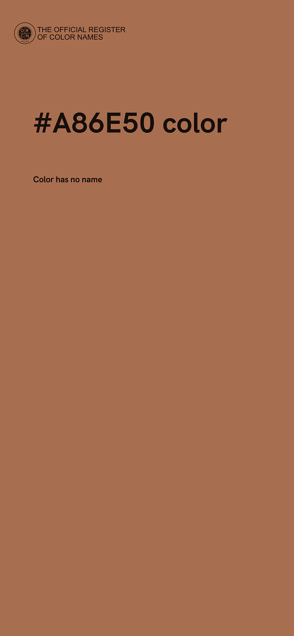 #A86E50 color image