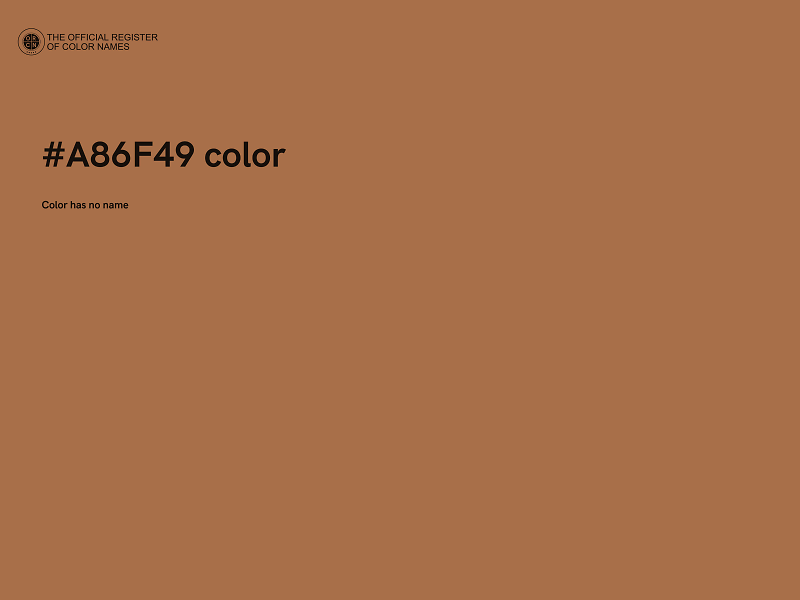 #A86F49 color image
