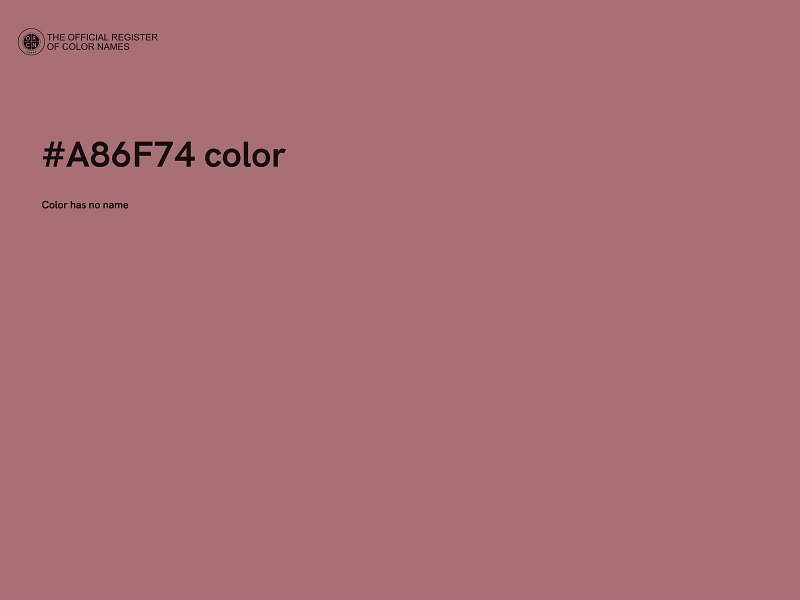 #A86F74 color image