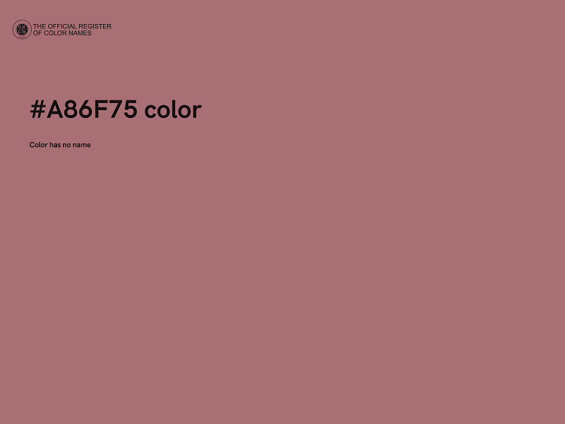 #A86F75 color image