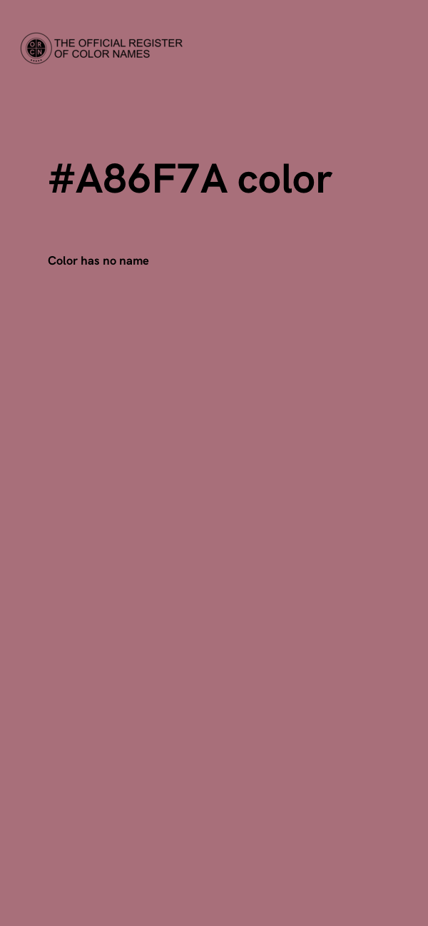 #A86F7A color image