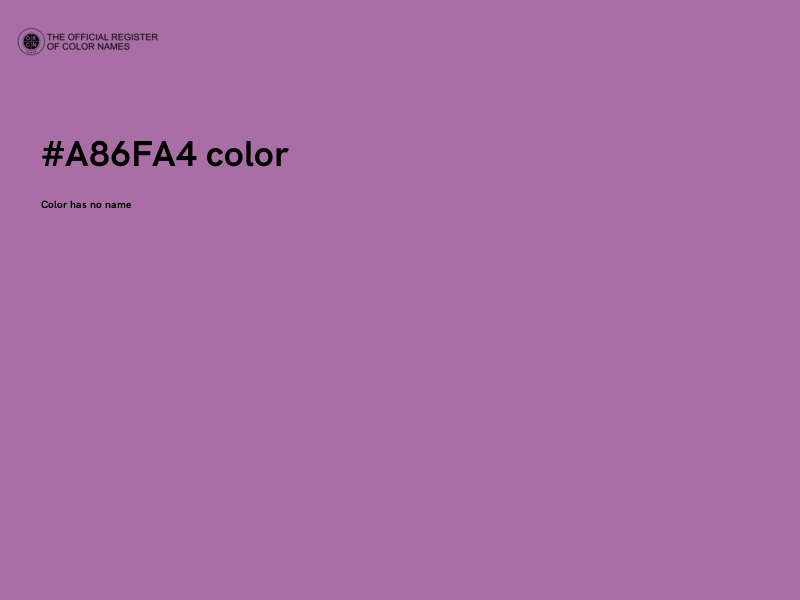#A86FA4 color image