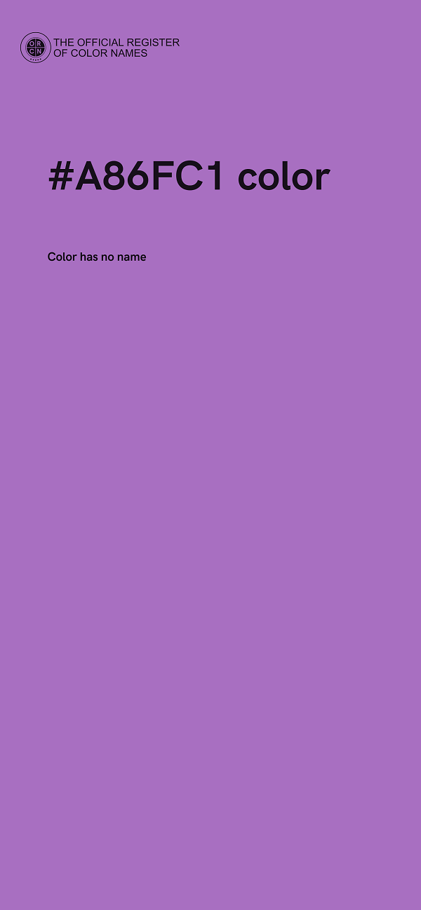 #A86FC1 color image