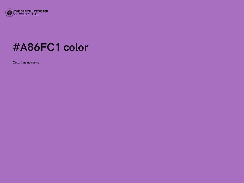 #A86FC1 color image