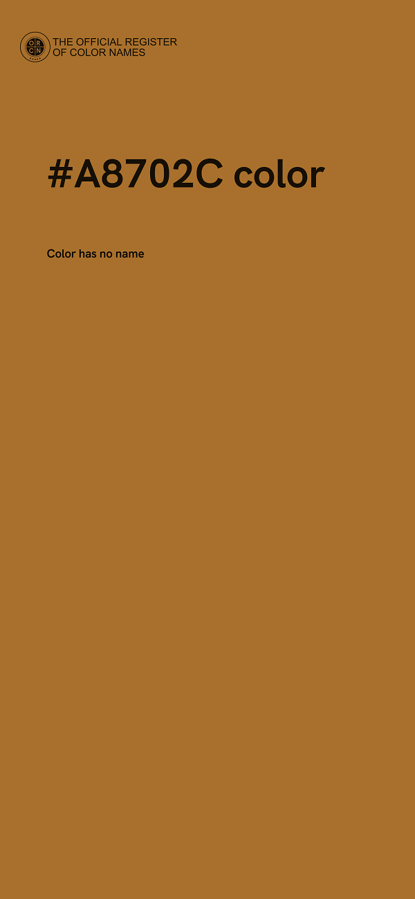 #A8702C color image