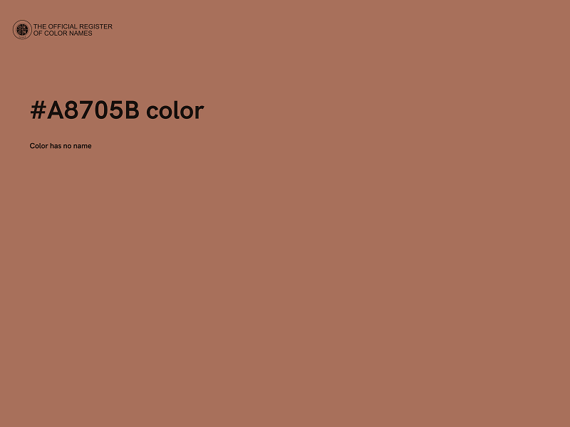#A8705B color image