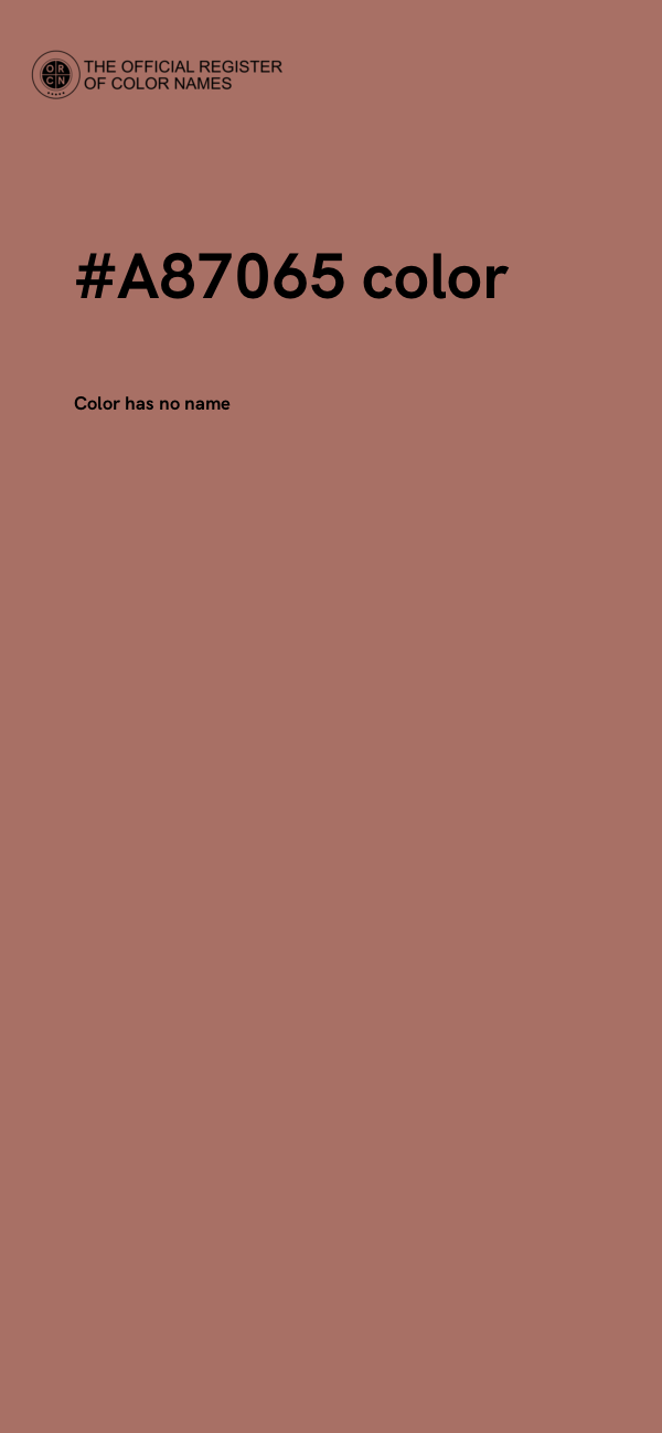 #A87065 color image