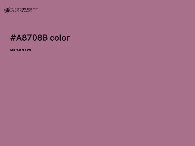 #A8708B color image