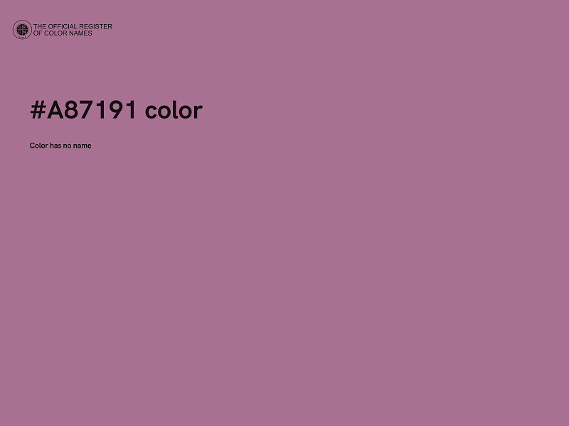 #A87191 color image