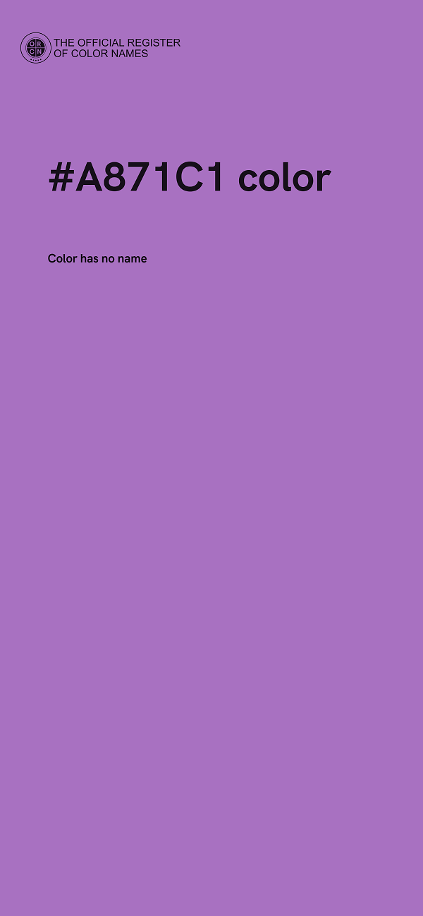 #A871C1 color image