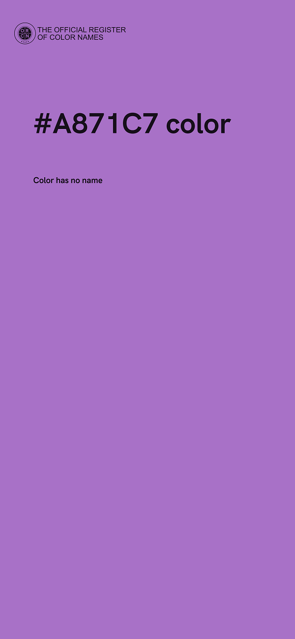 #A871C7 color image