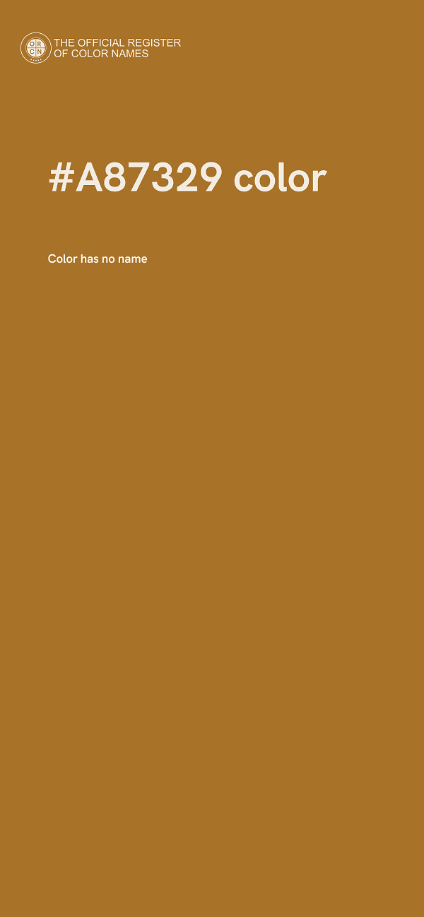 #A87329 color image