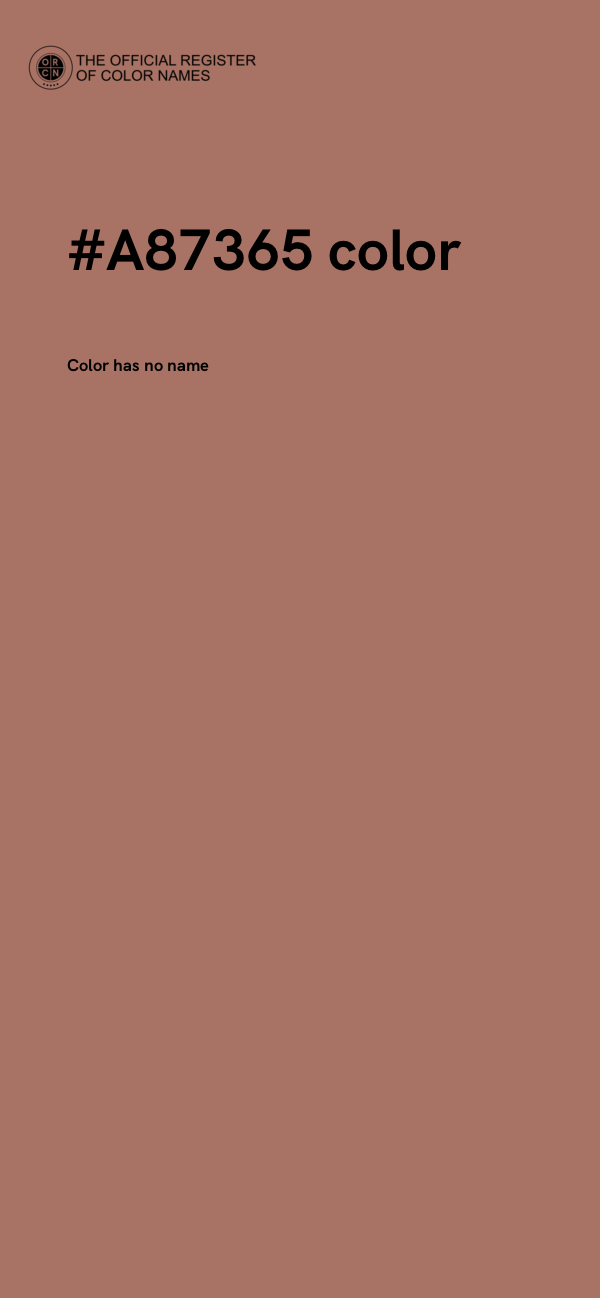#A87365 color image