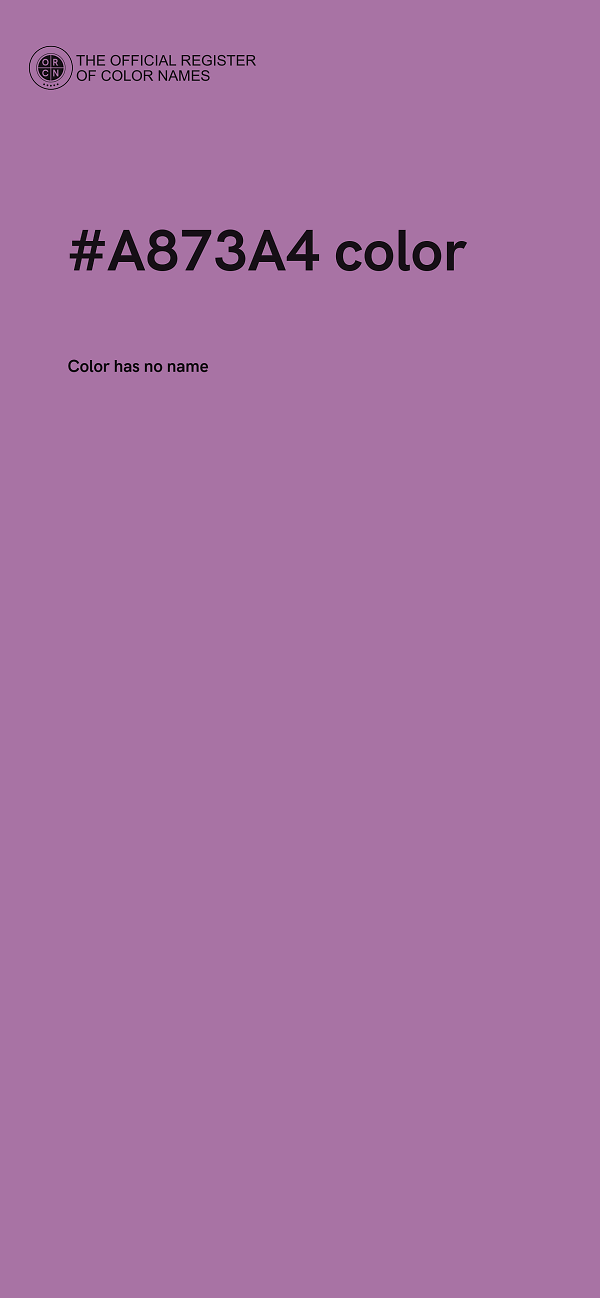 #A873A4 color image