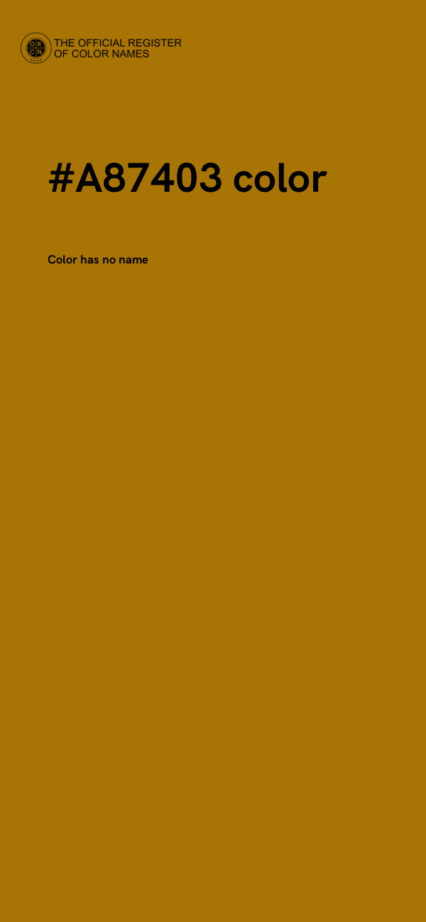 #A87403 color image