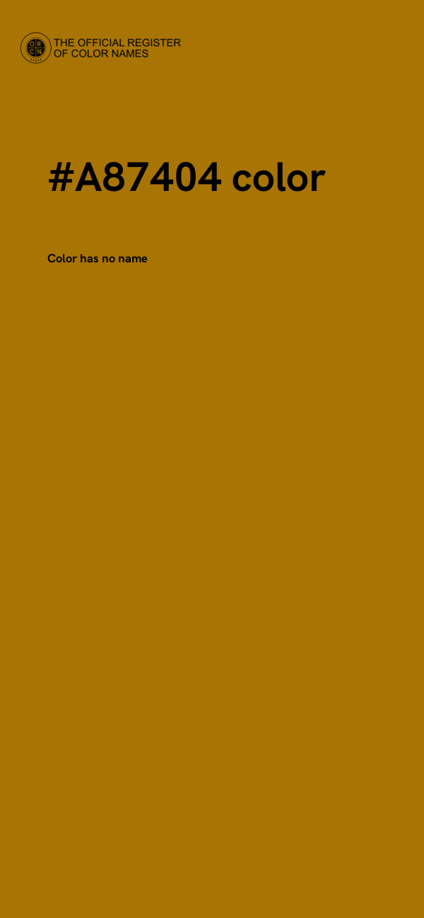 #A87404 color image