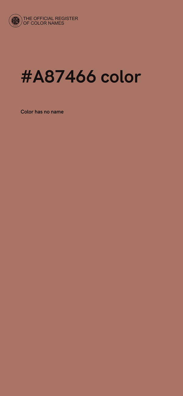 #A87466 color image