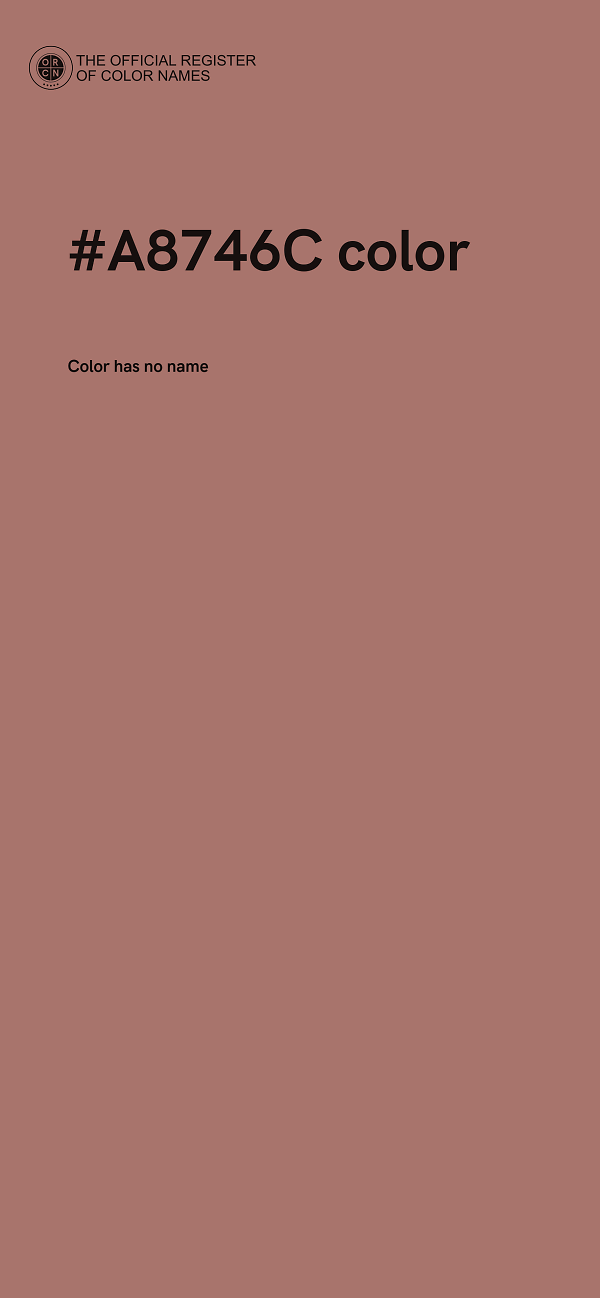 #A8746C color image