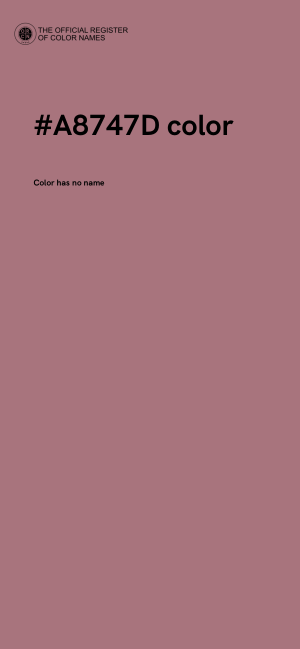 #A8747D color image