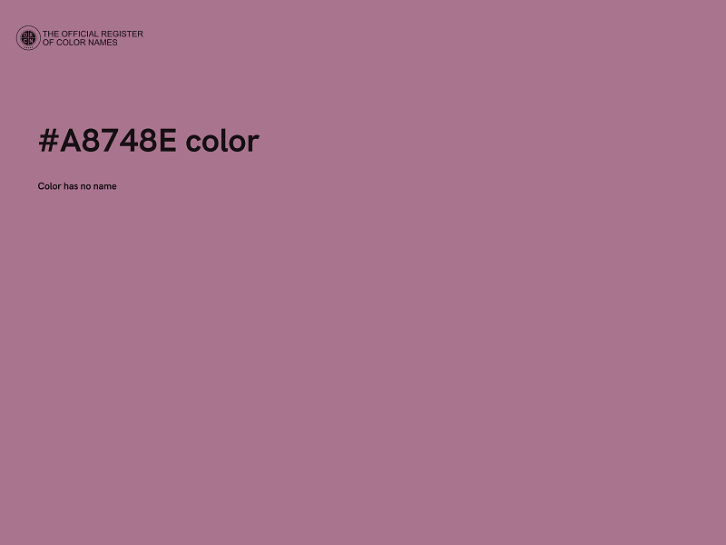 #A8748E color image