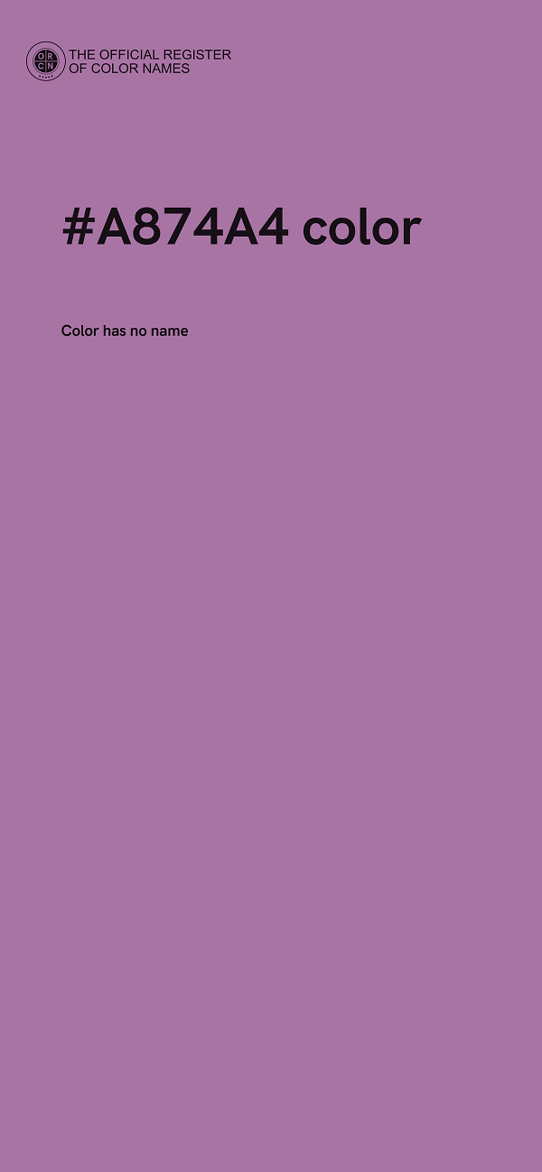 #A874A4 color image