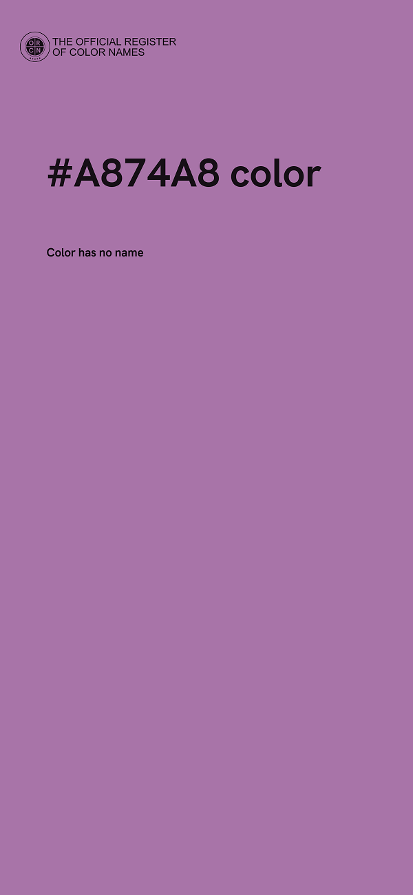 #A874A8 color image