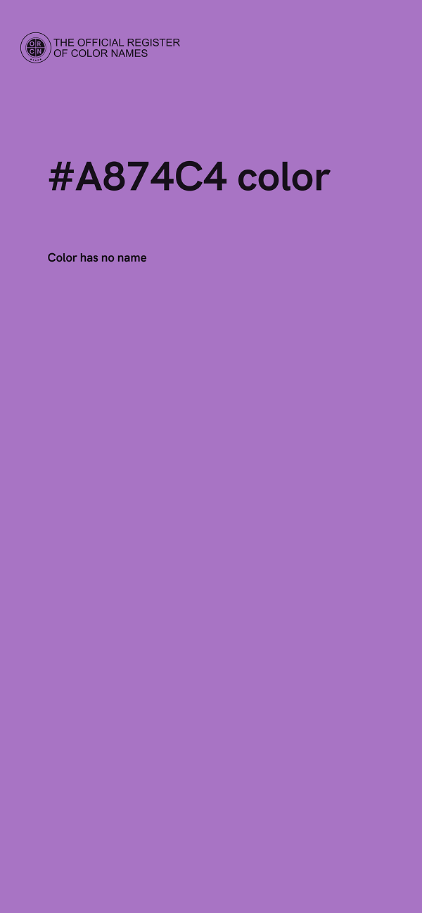 #A874C4 color image