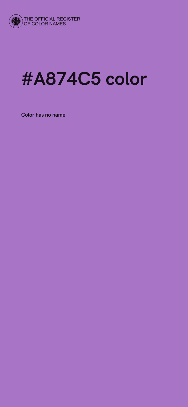 #A874C5 color image