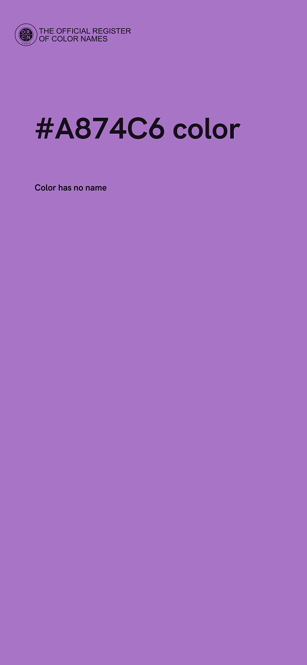 #A874C6 color image
