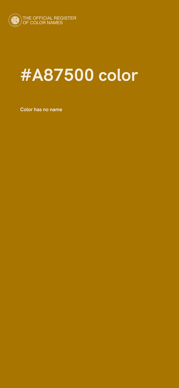#A87500 color image