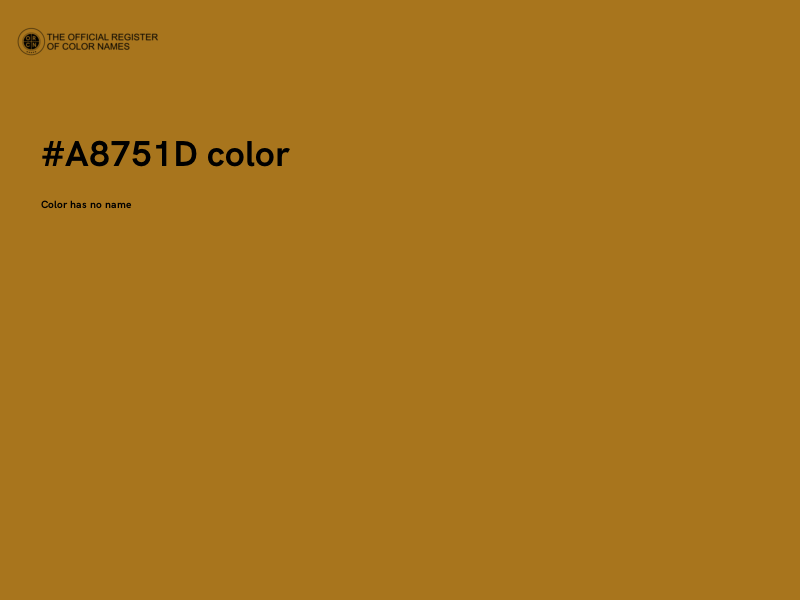 #A8751D color image