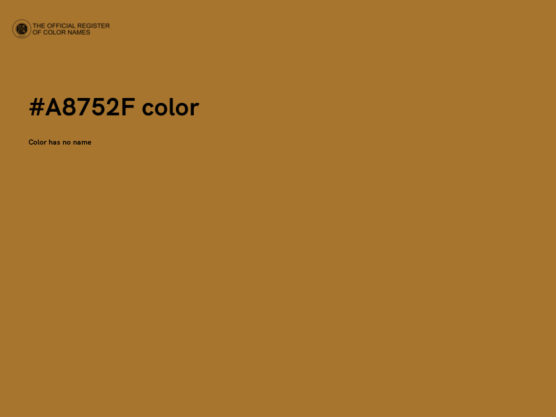 #A8752F color image
