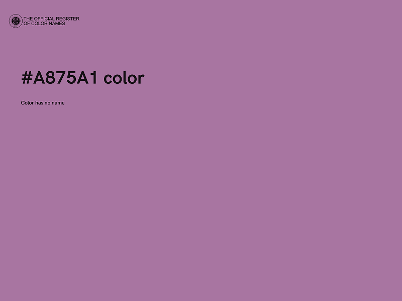 #A875A1 color image